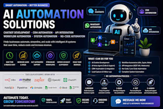 ai automation chatbot development CRM automation API integra