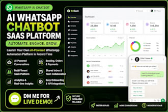 develop whatsapp cloud API chatbot, ai workflow automation and CRM app langchain