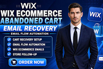 set up wix ecommerce abandoned cart email recovery email flow automation
