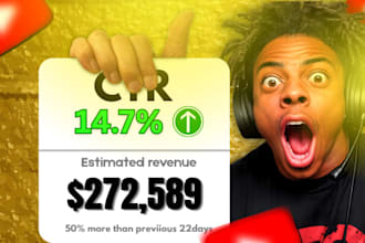 design eye catchung youtube thumbnail for you