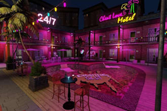 design and make custom vrchat world 3d game environment metaverse meta horizon
