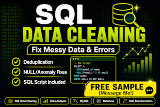 clean, format, and fix your messy sql data