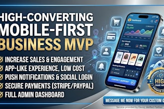 build a professional wordpress mobile app business mvp for startup