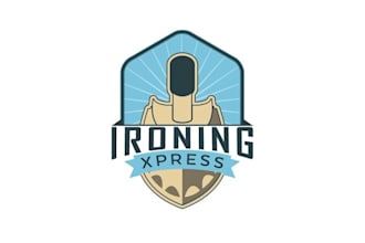 design interesting train inspired logo for ironing express
