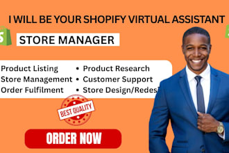 be your shopify virtual asistant, shopify manager
