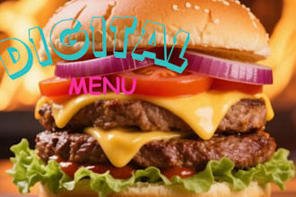 do menu design, digital menu