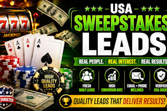 provide you a verify usa sweep staks leads
