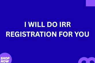 do professional irr registration service for your business