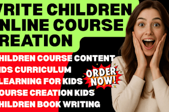 write children online course creation kid educational curriculums christian book