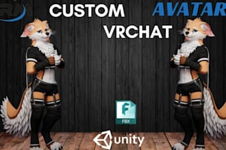 create a custom pc and quest vrchat avatar for you