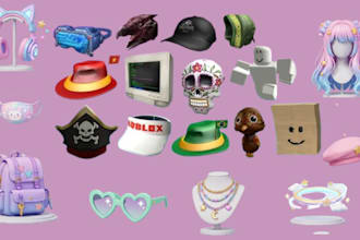 create custom roblox ugc model, hair, accessories, layered clothing avatar items