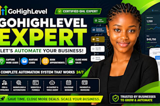 be ghl gohighlevel expert to setup highlevel website funnel workflow automation