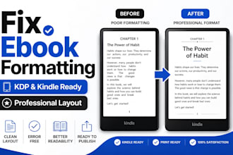 fix ebook formatting for amazon KDP kindle and print