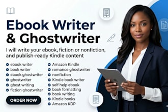 be nonfiction ghostwriter ficition ebook writer business kindle ghostwriter