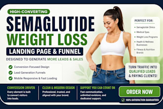 build semaglutide weight loss landing page that converts leads