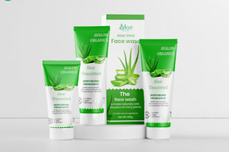 do packaging design, cosmetic label design, box design and cosmetic packaging