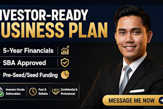 write a professional sba business plan and bank loan proposal