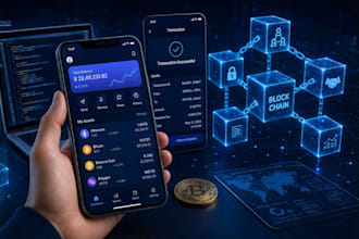 create a crypto website and blockchain application