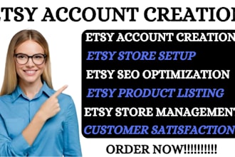 assist you in setting up your etsy seller account fully etsy account creation