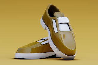 create high quality 3d sneaker animation and shoe modeling