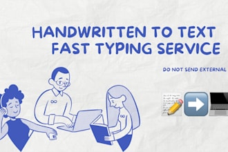 type your handwritten notes into a digital document