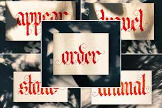 do calligraphy in gothic style