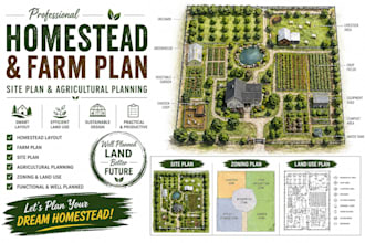 design homestead layout, farm plan, site plan and agricultural layout