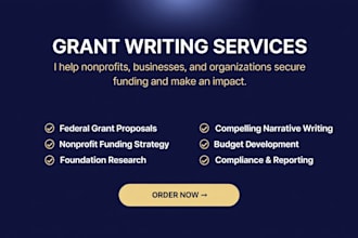 grant writing, grant proposal, grant research and grant application