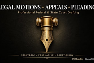 draft persuasive legal motions, appeals, and pleadings