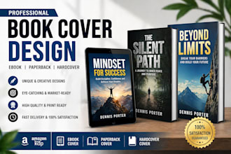 design professional book cover, ebook cover, amazon kdp cover design