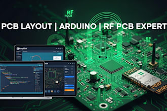 do pcb layout, esp32 design, arduino coding, rf pcb, easyeda