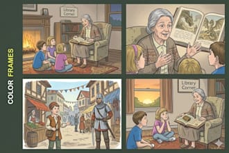 create storyboard for animation, film, ads and music videos