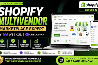 build shopify marketplace multivendor ecommerce website droppshipping store