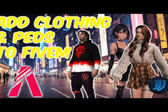 add clothes, shoes, hats and custom chains on your fivem ped