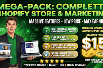 built shopify website, dropshipping store, shopify site redesign