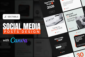 design instagram, facebook social media canva templates