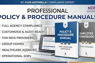 write detailed policy and procedure manual for healthcare ndis employee handbook