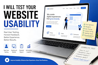 review your website UI, UX, usability test and user journey