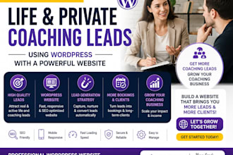 generate life and private coaching leads using wordpress with a website