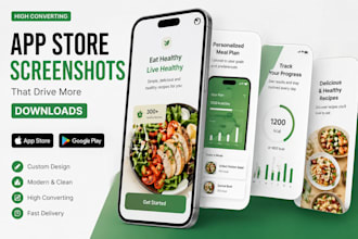 design high converting app store screenshots for app store and google play