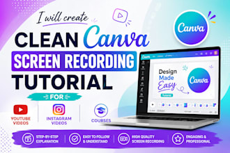 design clean canva tutorial training video course, dev, format course content