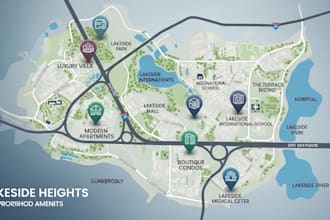 design custom map designs for your project, real estate, travel, events
