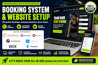setup mindbody gymdesk zenplanner trainerize calendly wix framer booking website