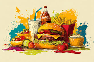 design pop art of your food pop art
