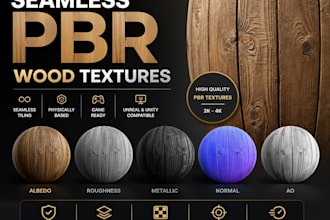 create custom seamless pbr materials textures for 3d model in substance designer
