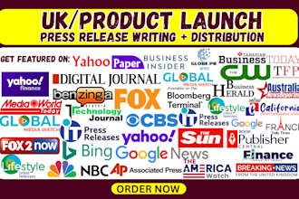 do UK press release writing and distribution product launch ai tech pr SEO