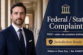 write a federal or state lawsuit complaint