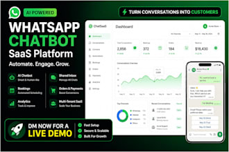 develop whatsapp ai chatbot saas with cloud API, booking and payment system