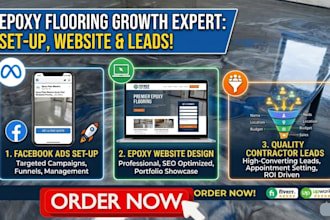 setup facebook ads epoxy flooring leads, flooring contractor leads