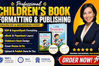 children book formatting, paperback formatting, amazon kdp book publishing
